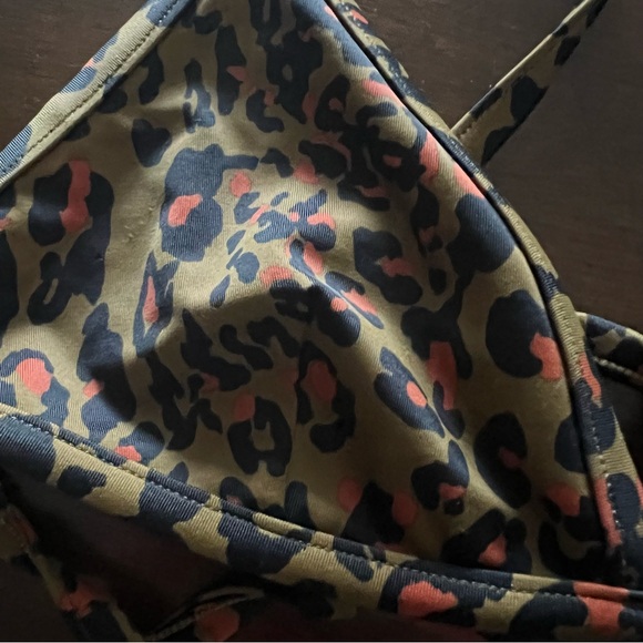 Madewell Second Wave Bralette Bikini Top Leopard Strappy XS - Picture 5 of 9